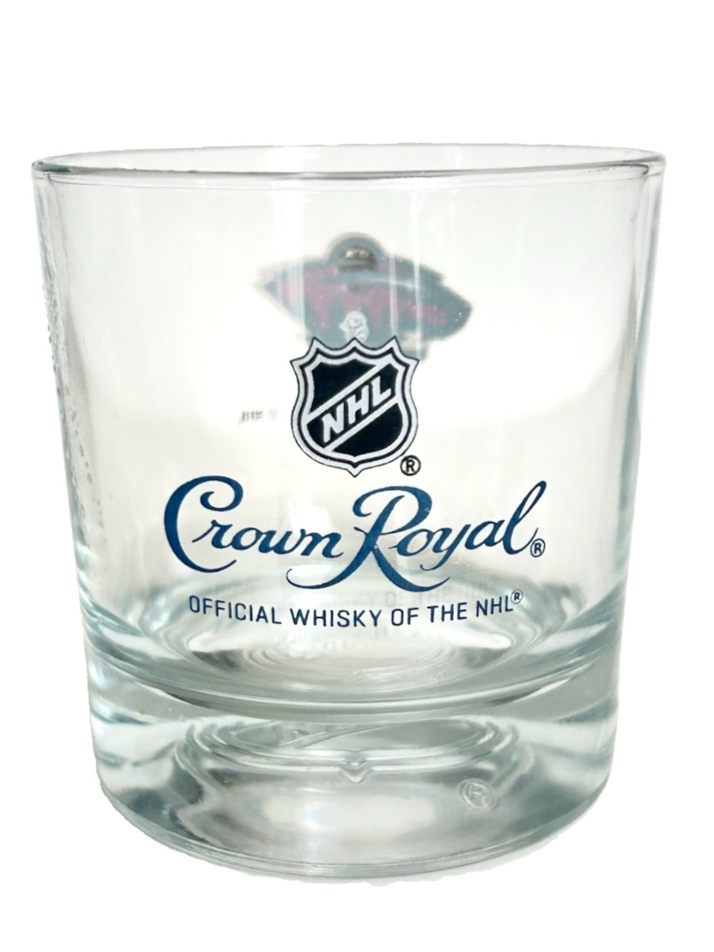 NHL Minnesota Wild Crown Royal Whiskey Glass Green Red Hockey Team Logo